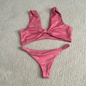 Wave Babe pink two piece swim